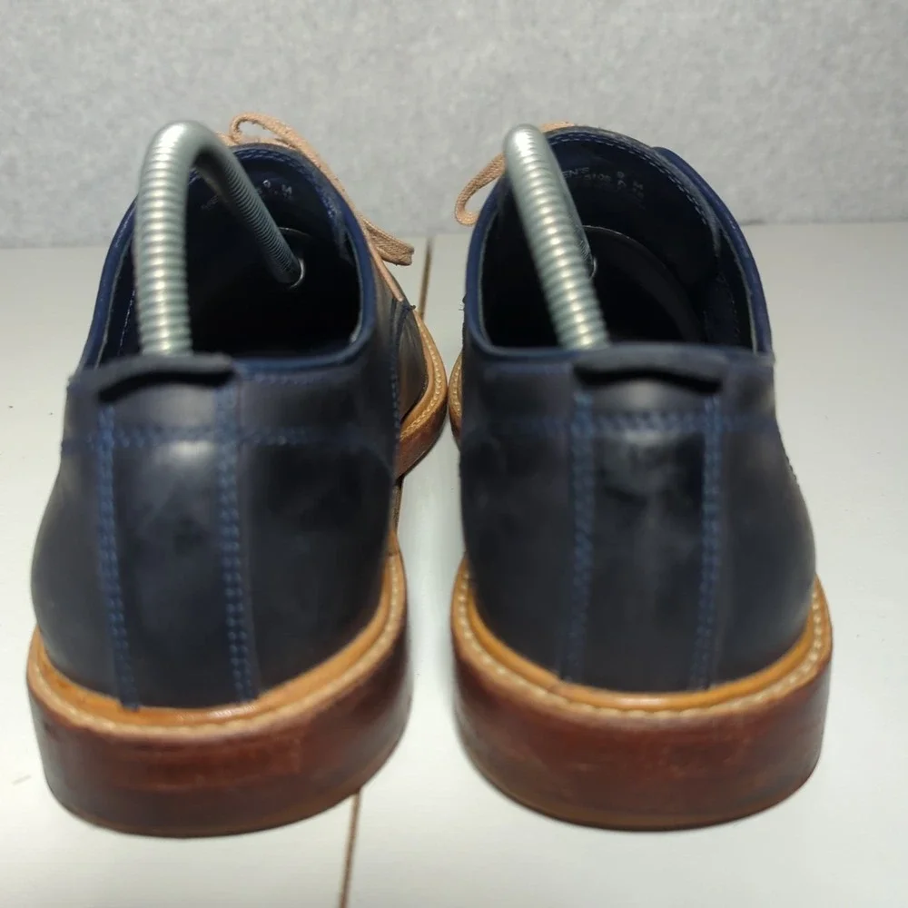 Cole Haan Tyler Grand Blue Leather Oxford Shoes‎ Size 9 Men's C25106 Preppy